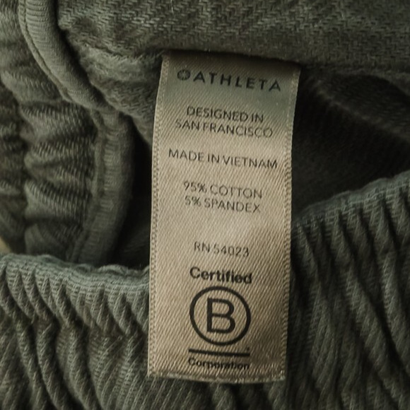 Athleta Size 6 Gray Farallon Jogger Style Tapered Leg Pull On Cotton Knit Pants - Picture 5 of 8